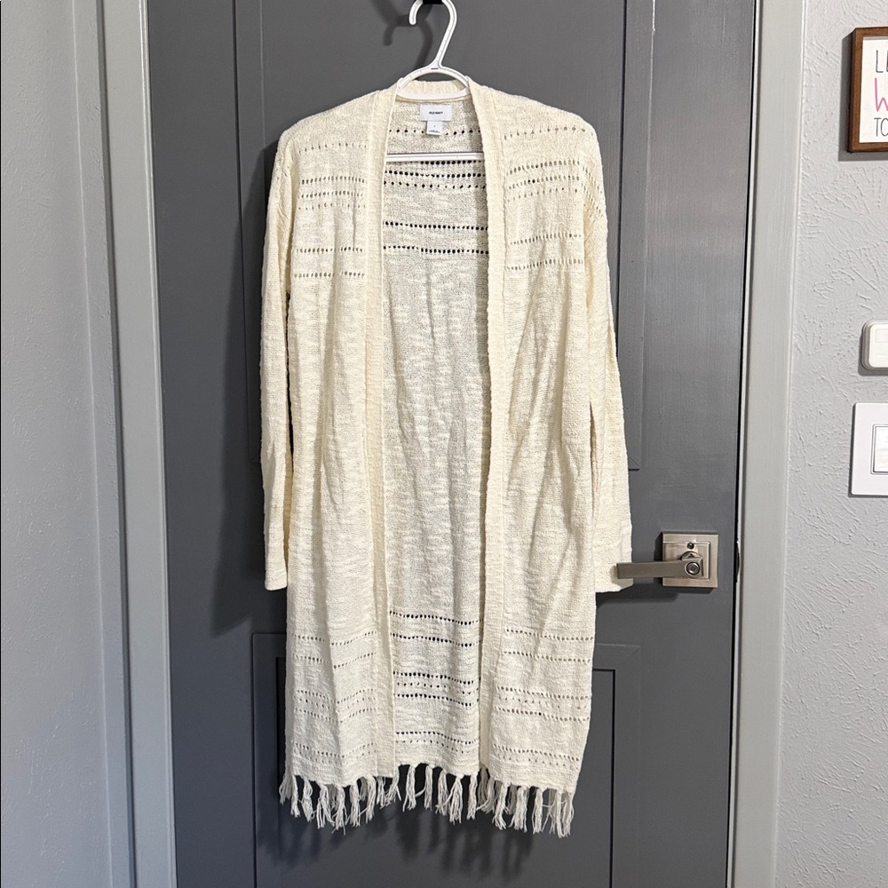 Old Navy Cream Knit Cardigan